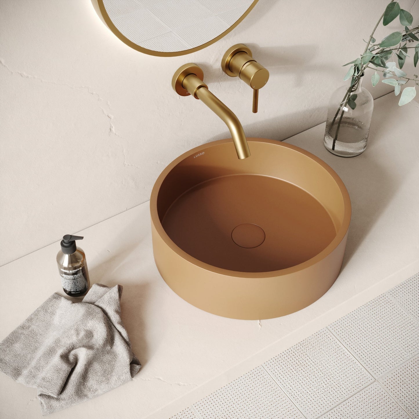 Tondo Sienna Concrete Countertop Basin 390mm