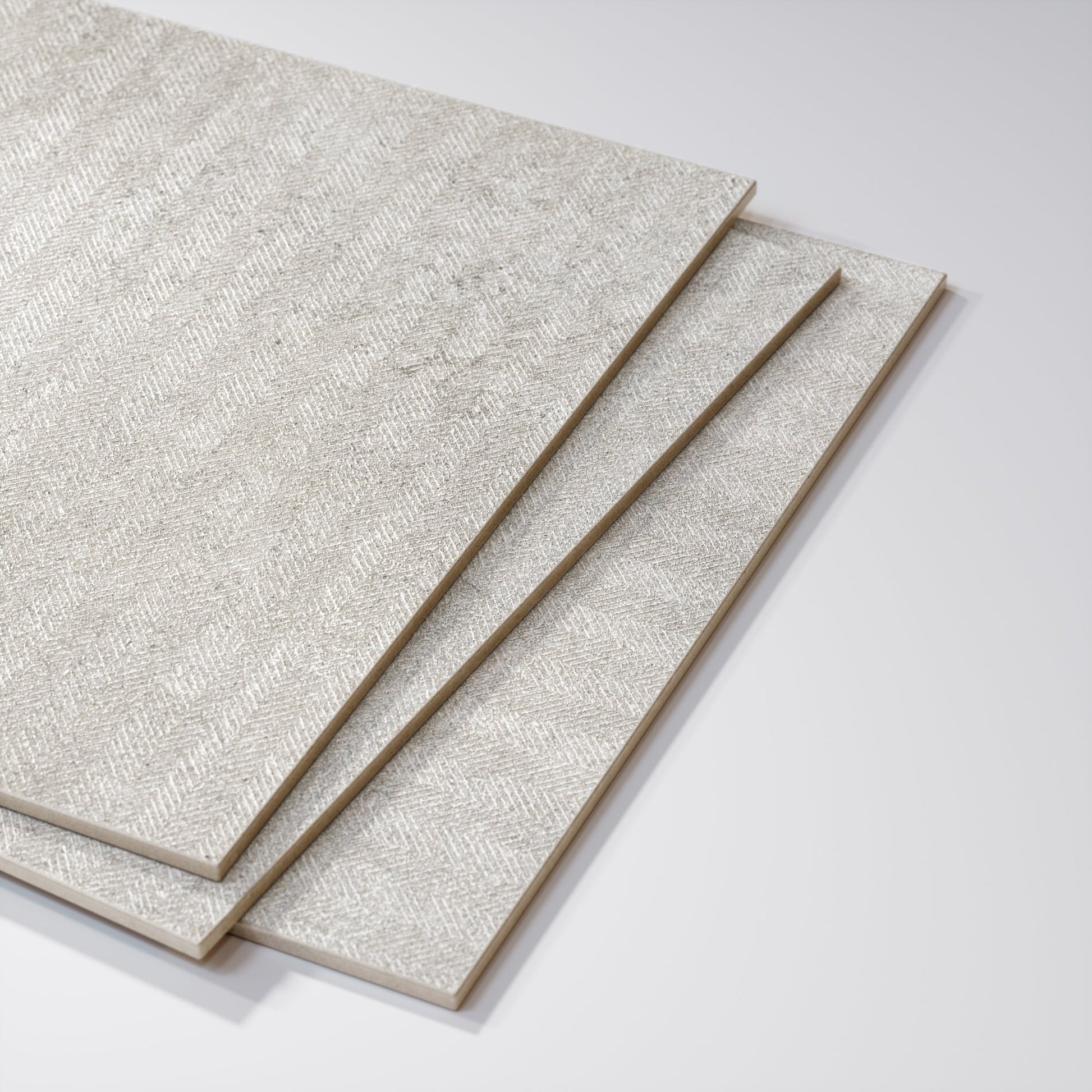 Torino Crema True Limestone Chevron Porcelain Wall or Floor Tile 600 x 600mm