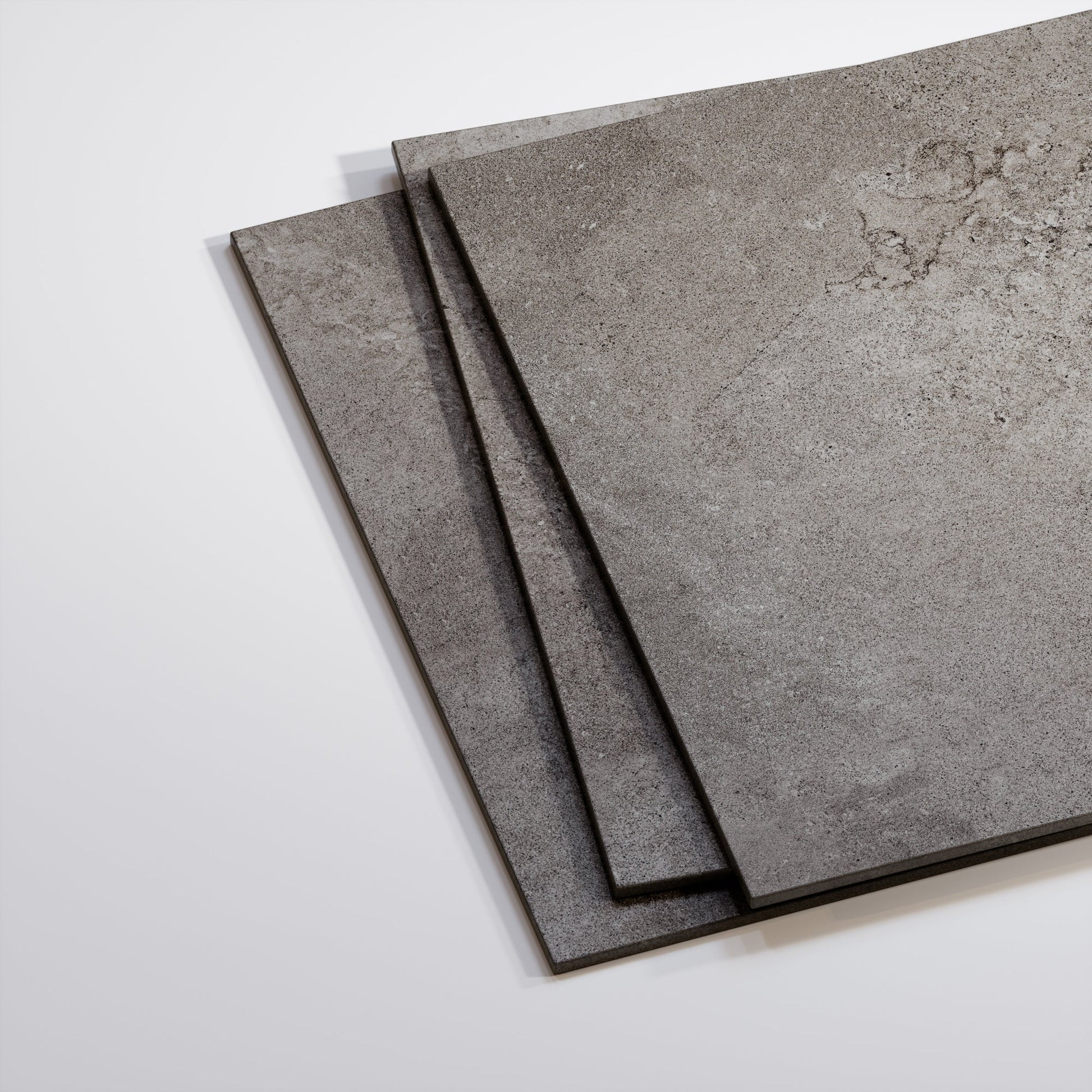 Torino Nero True Limestone Porcelain Wall or Floor Tile 600 x 600mm