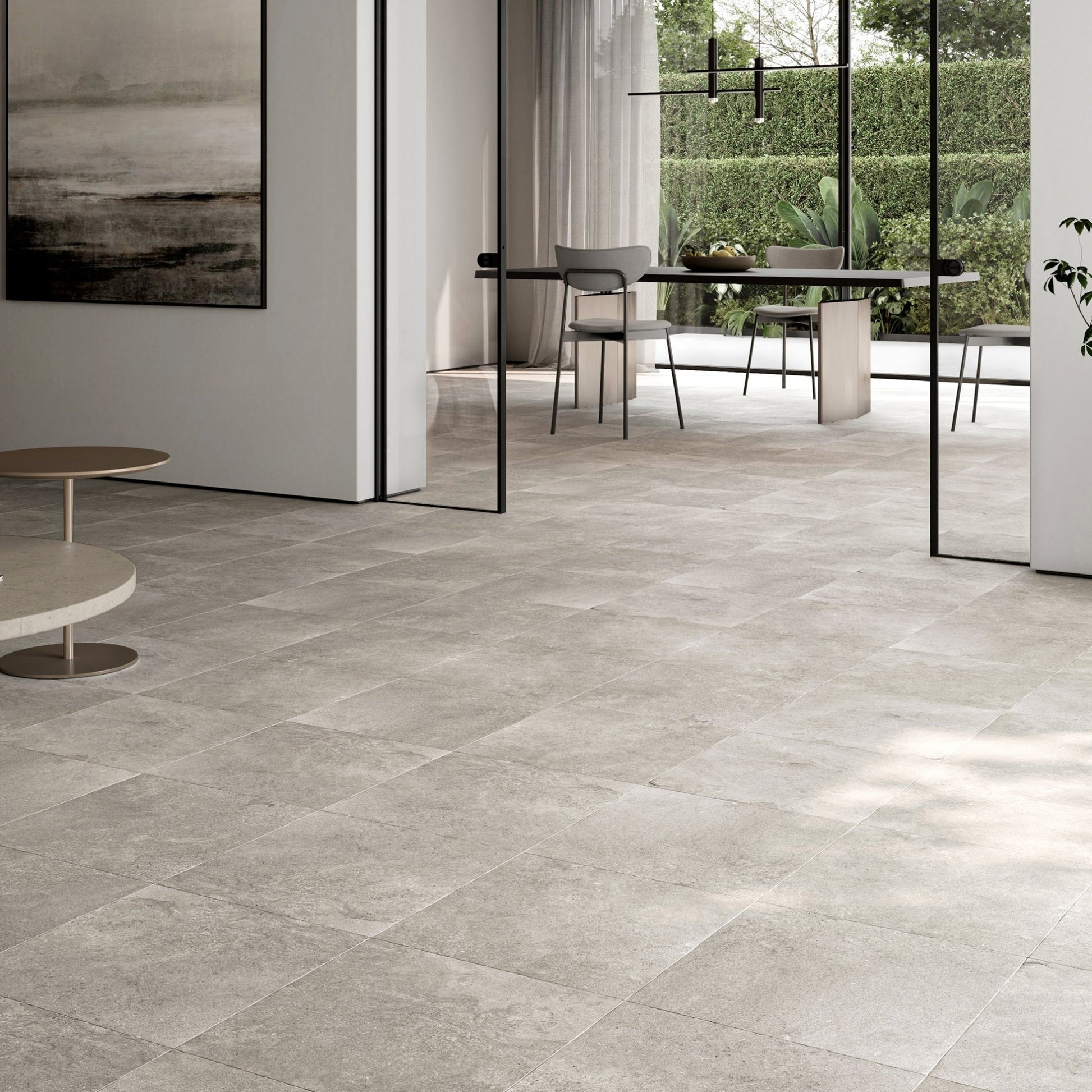 Torino Taupe True Limestone Porcelain Wall or Floor Tile 600 x 600mm