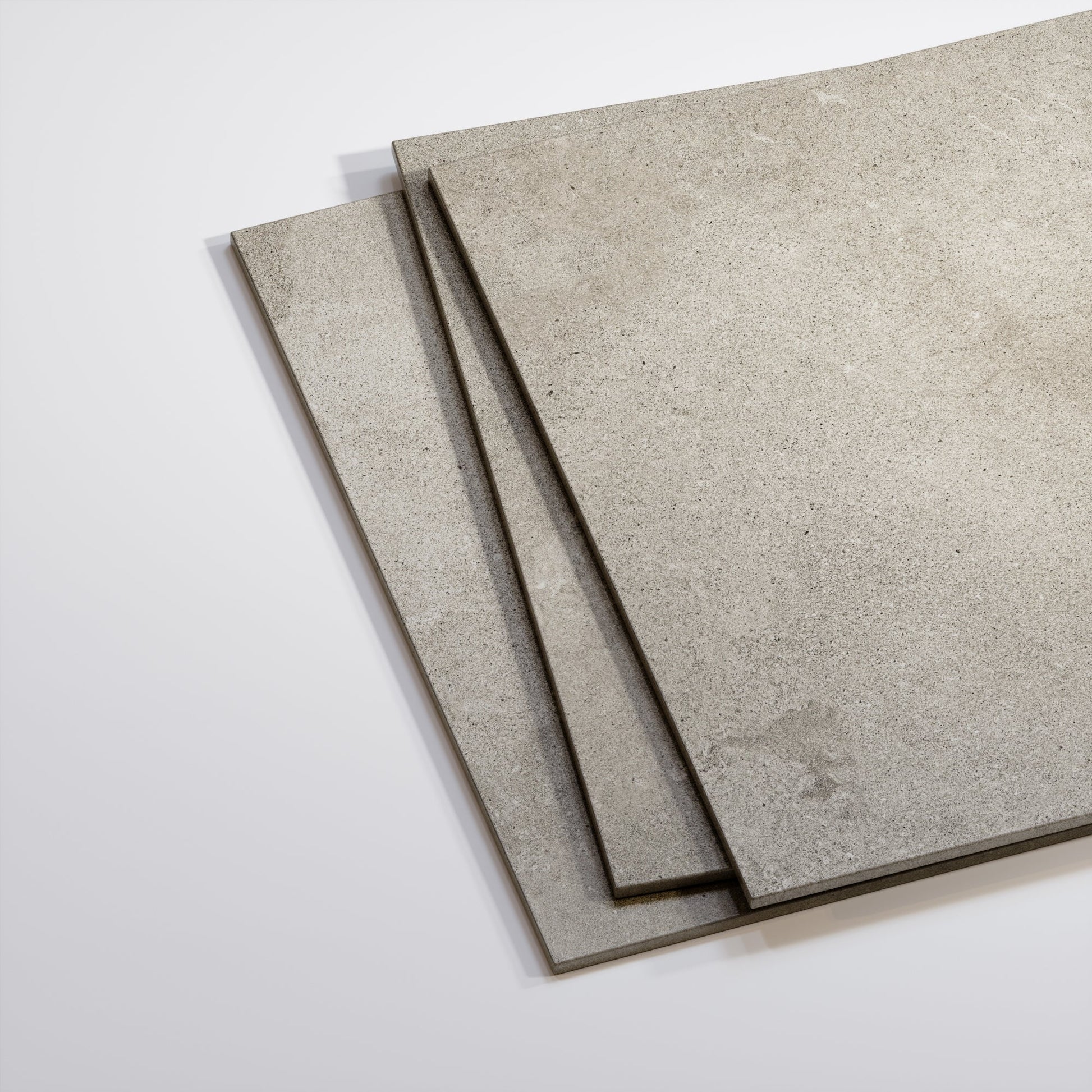 Torino Taupe True Limestone Porcelain Wall or Floor Tile 600 x 600mm