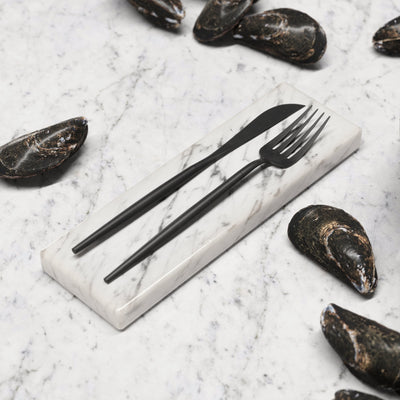Tresor Carrara Marble Cutlery Holder (Pair)