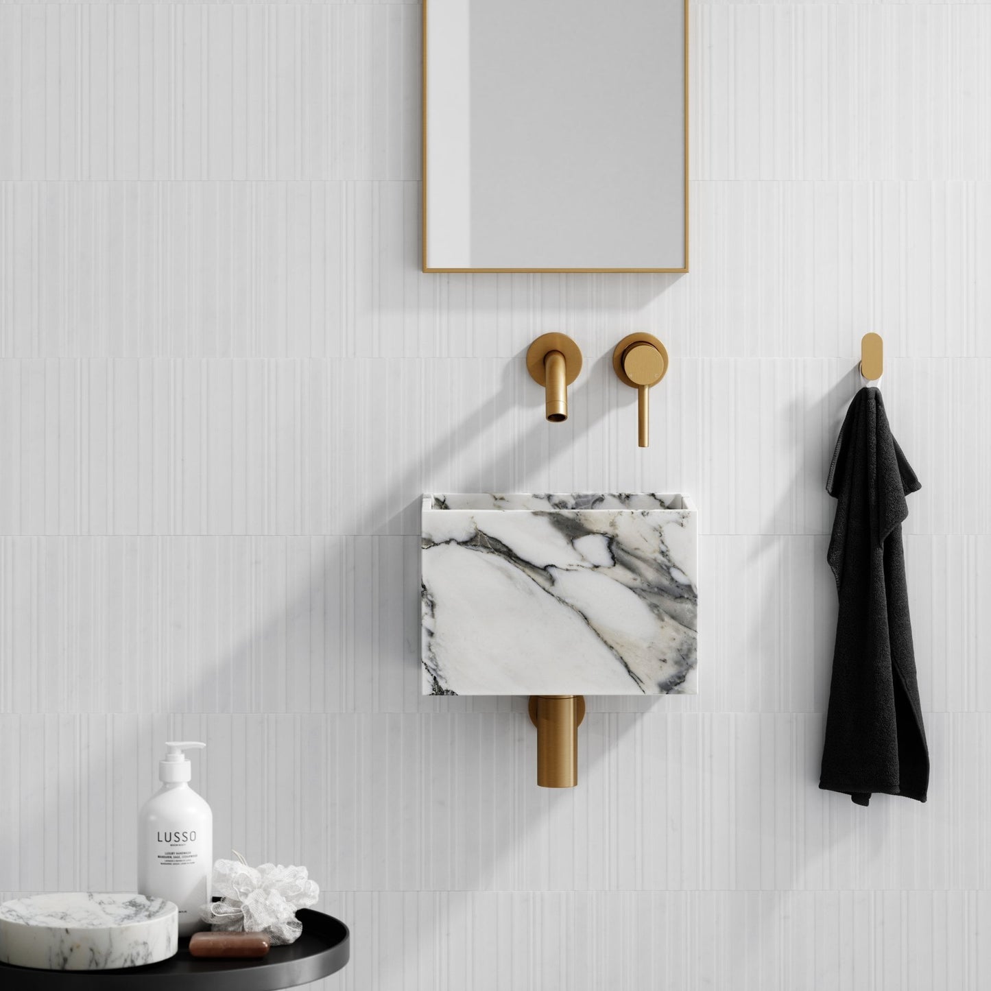 Tucci Arabescato Marble Wall Hung Basin 300mm