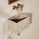 Tucci Travertine Stone Wall Hung Basin 300mm