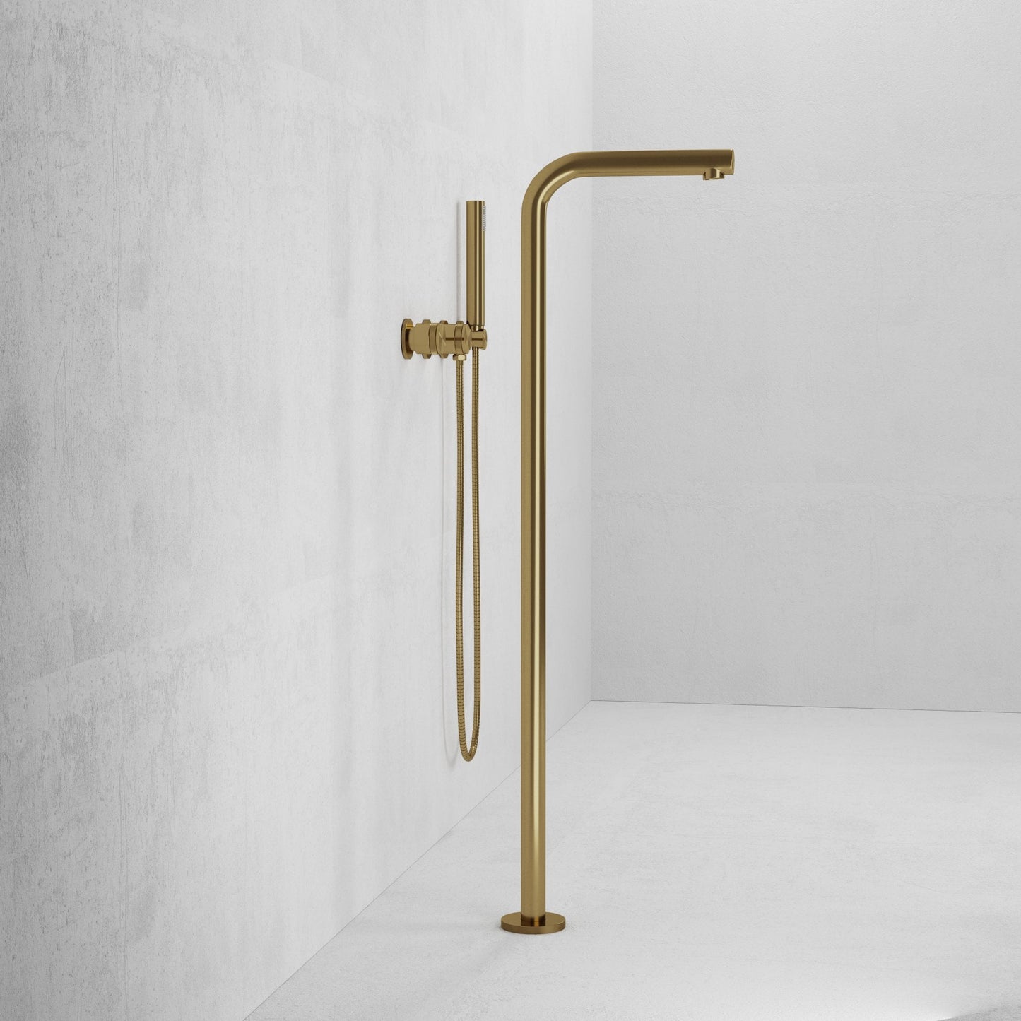 Urban Brushed Gold Floorstanding Bath Shower Mixer Tap