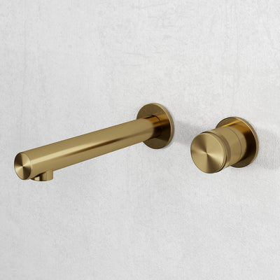Urban Brushed Gold Wall Mounted Bath Mixer Tap