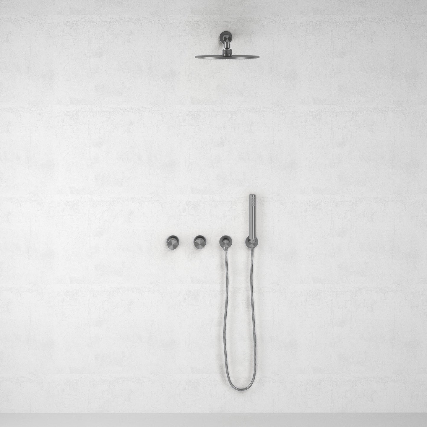 Urban Brushed Stainless Thermostatic Shower with Handheld Shower