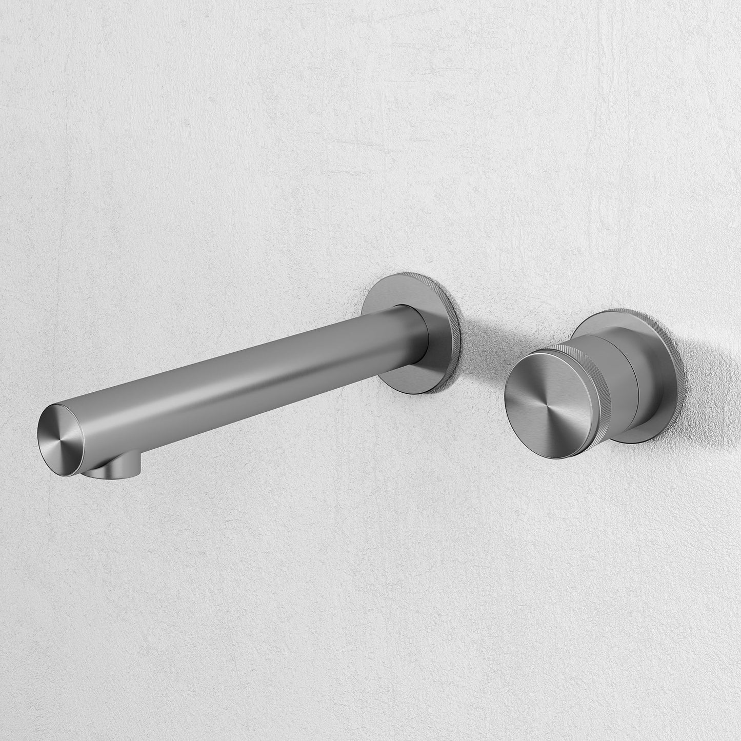 Urban Brushed Stainless Wall Mounted Bath Mixer Tap