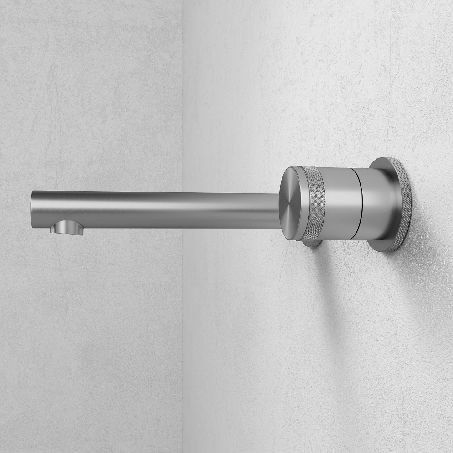 Urban Brushed Stainless Wall Mounted Bath Mixer Tap
