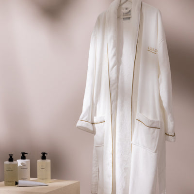 Varese Egyptian Cotton Luxury Unisex Bath Robes - All Sizes  data-contona-source