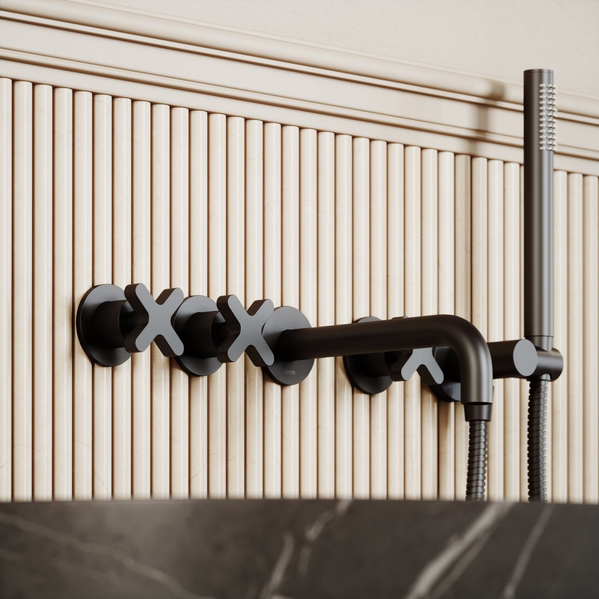 Vaso Pietra Grey Marble Freestanding Bath 1780mm