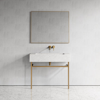 Vernante Carrara Marble Vanity Unit with 1000mm