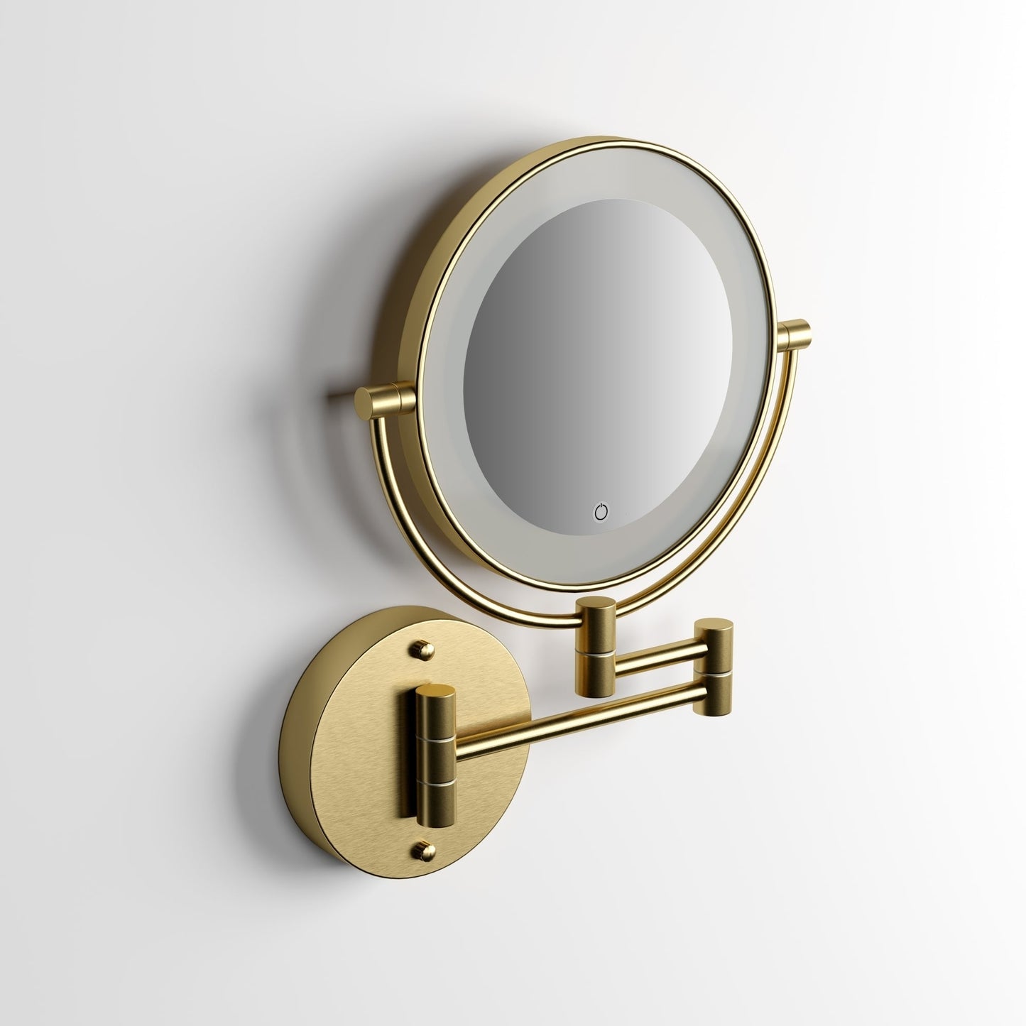 Vogue Backlit Wall Mount Cosmetic Mirror Brushed Gold