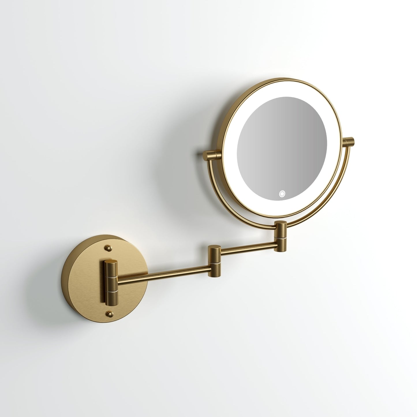 Vogue Backlit Wall Mount Cosmetic Mirror Brushed Gold