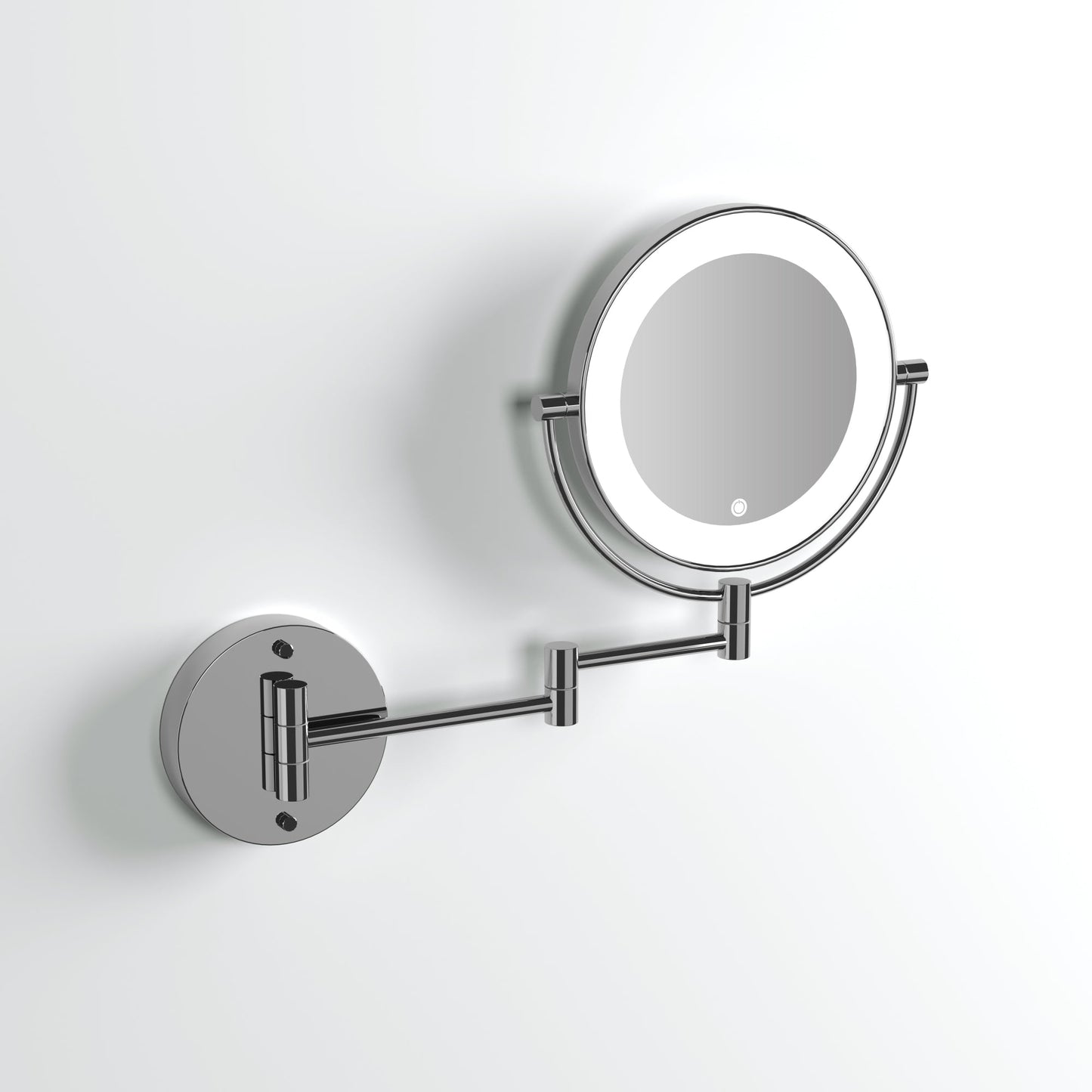 Vogue Chrome Backlit Wall Mount Cosmetic Mirror