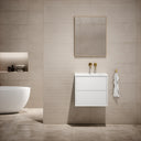 Volini Matte White Vanity Unit with Stone Basin 600mm