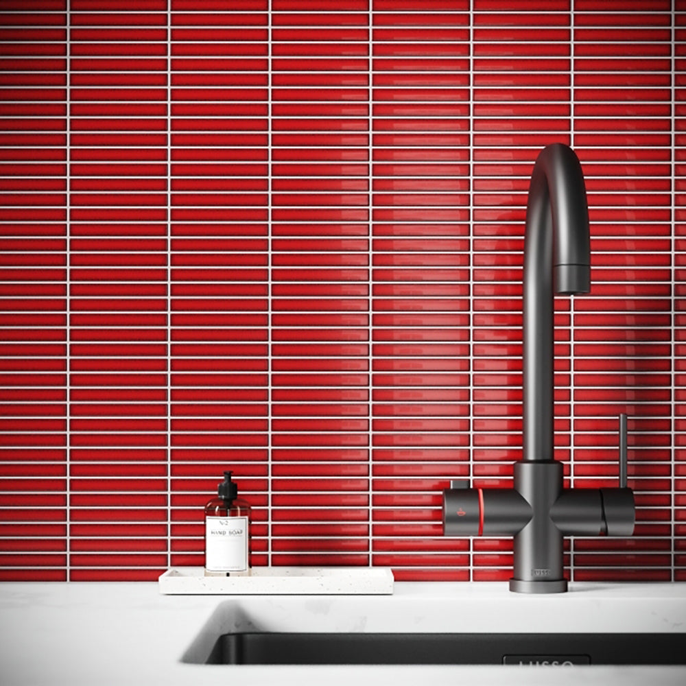 Glazed Porcelain Red Tiles - LUSSO
