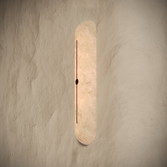 Illumia Alabaster LED Wall Sconce Light Deep Bronze 450mm