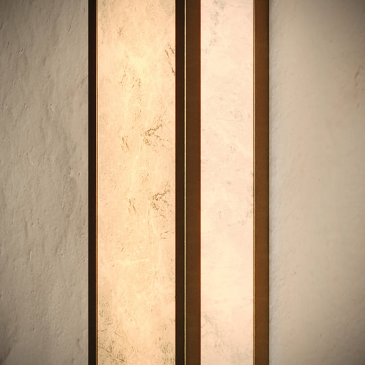 Luceva Alabaster LED Wall Sconce Light Burnished Brass 450mm