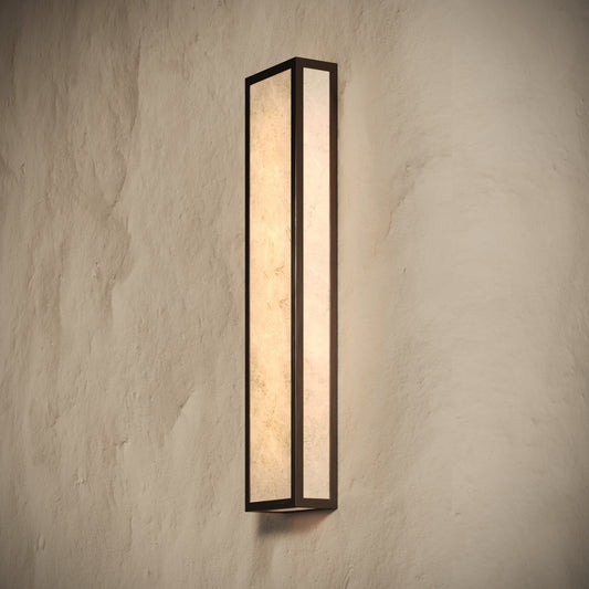 Luceva Alabaster LED Wall Sconce Light Deep Bronze 450mm