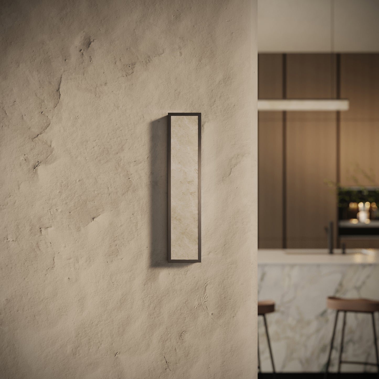 Luceva Alabaster LED Wall Sconce Light Deep Bronze 450mm