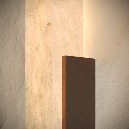 Lustro Alabaster LED Wall Sconce Light Deep Bronze 400mm
