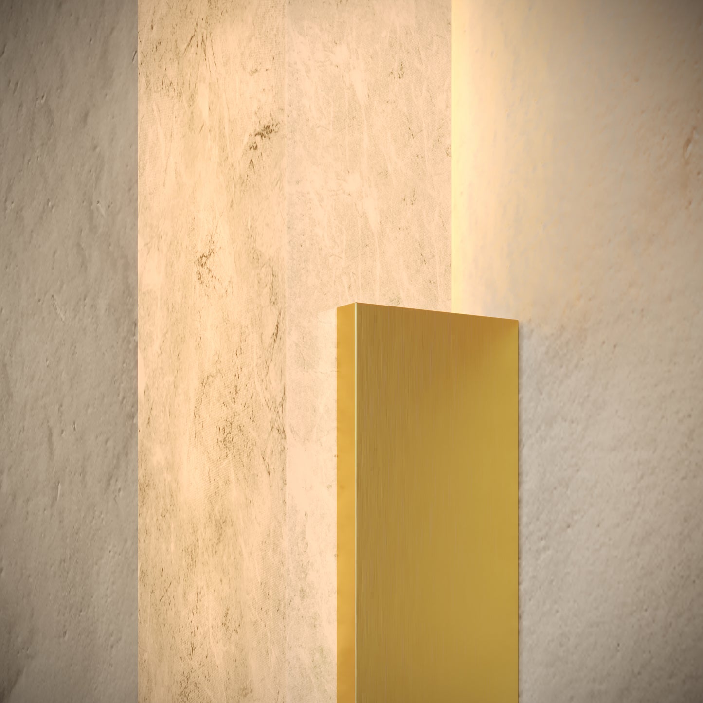 Lustro Alabaster IP44 LED Wall Sconce Light Brushed Gold 400mm