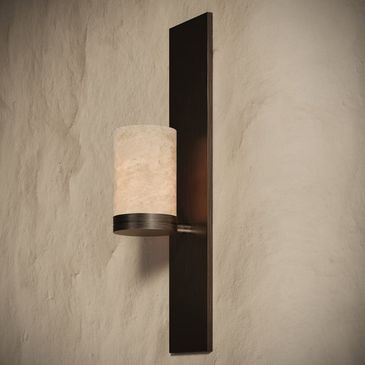 Perluna Alabaster LED Wall Sconce Light Deep Bronze 550mm