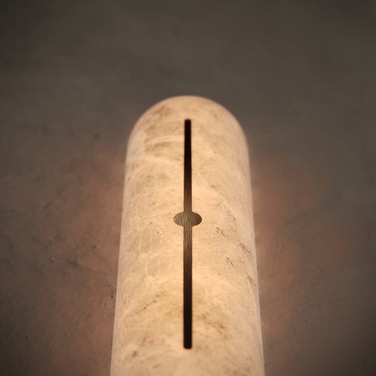 Illumia Alabaster LED Wall Sconce Light Deep Bronze 450mm