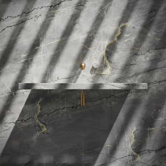 Levitare Amazon Blue Marble Ultra Thin Wall Mounted Basin 1000mm