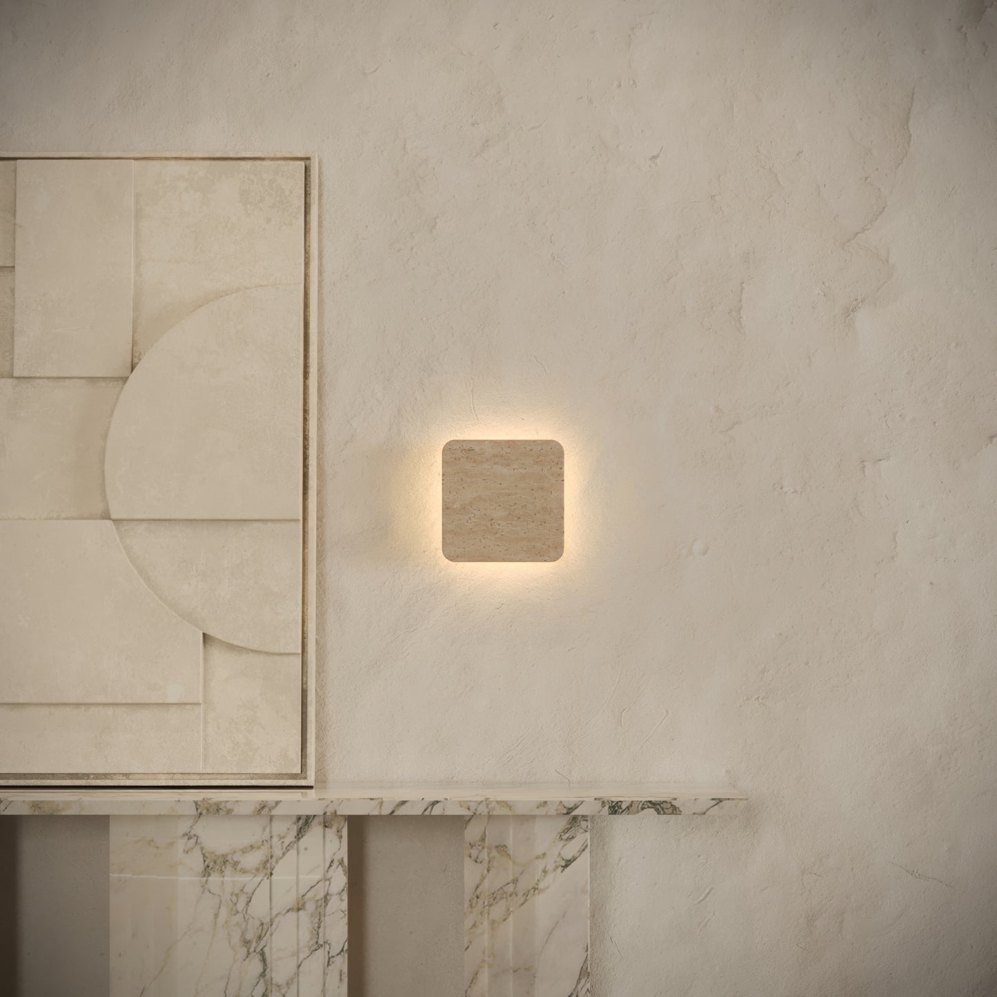 Albora Travertine Wall Sconce Light 150mm