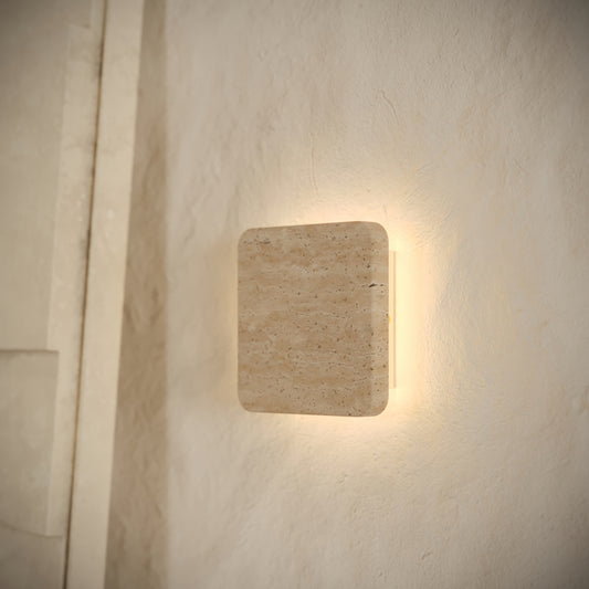 Albora Travertine Wall Sconce Light 150mm