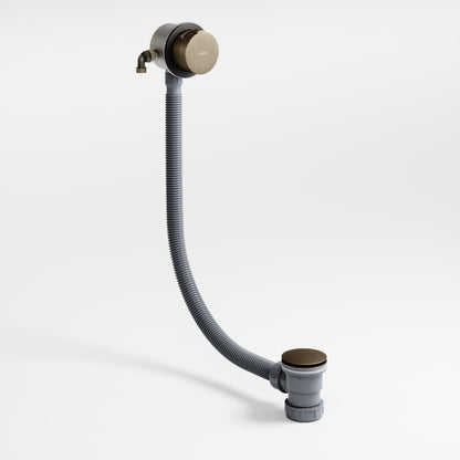 Aquaflow Brushed Bronze Overflow Bath Filler Tap with Overflow & Waste