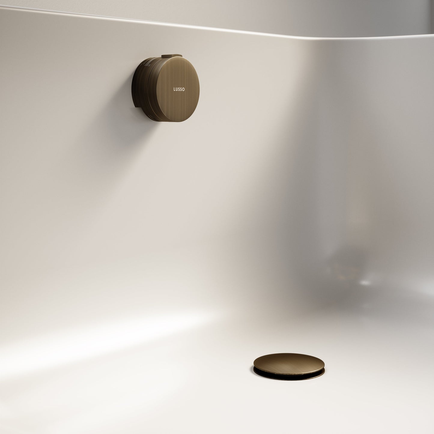 Aquaflow Brushed Bronze Overflow Bath Filler Tap with Overflow & Waste
