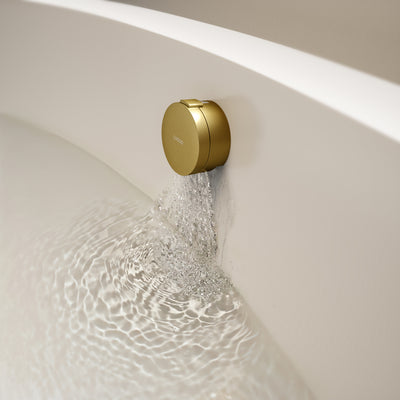 Aquaflow Brushed Gold Overflow Bath Filler Tap & Waste