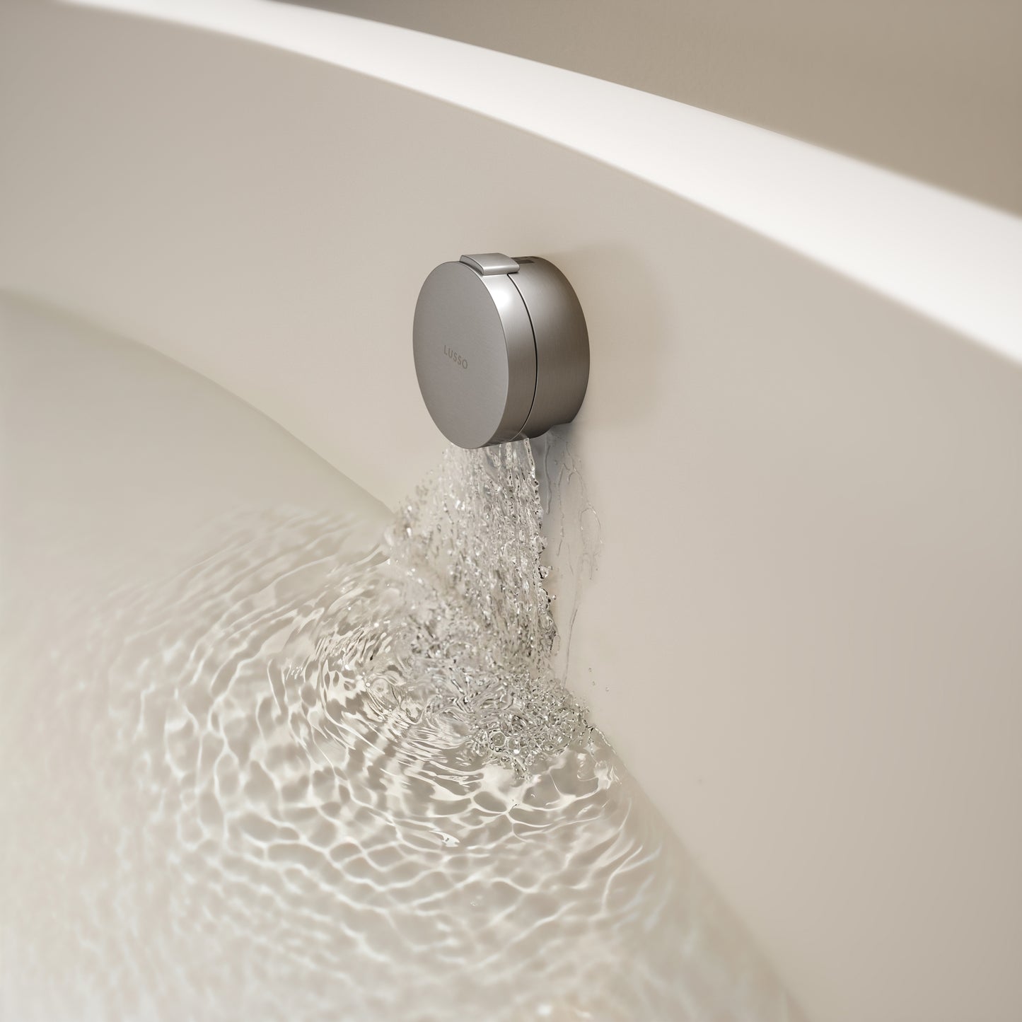 Aquaflow Brushed Stainless Overflow Bath Filler Tap & Waste