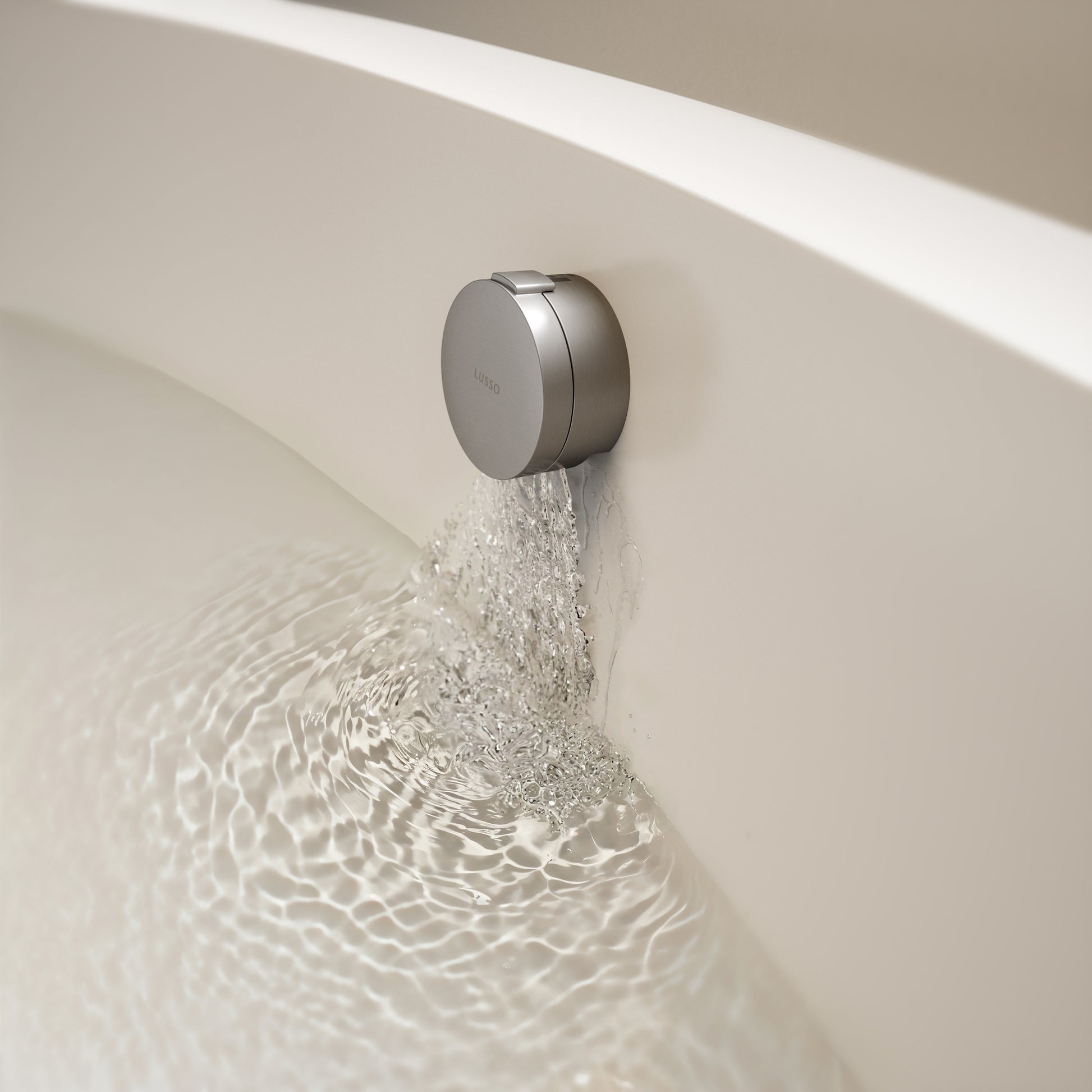 Aquaflow Brushed Stainless Overflow Bath Filler Tap & Waste