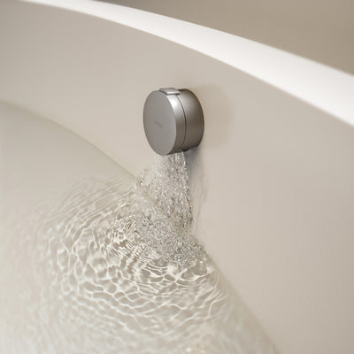 Aquaflow Brushed Stainless Overflow Bath Filler Tap & Waste