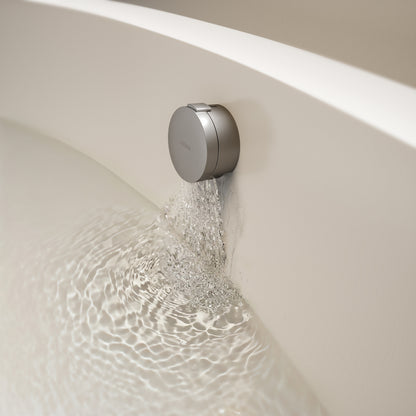 Aquaflow Brushed Stainless Overflow Bath Filler Tap & Waste