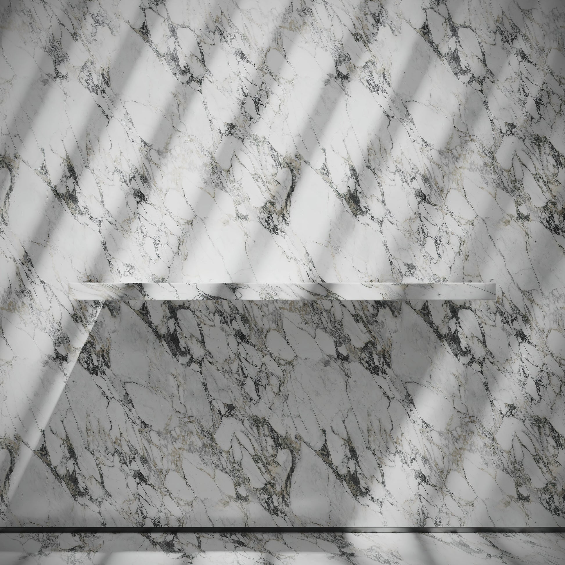 Levitare Arabescato Marble Ultra Thin Wall Mounted Basin 1200mm (Offset Waste)