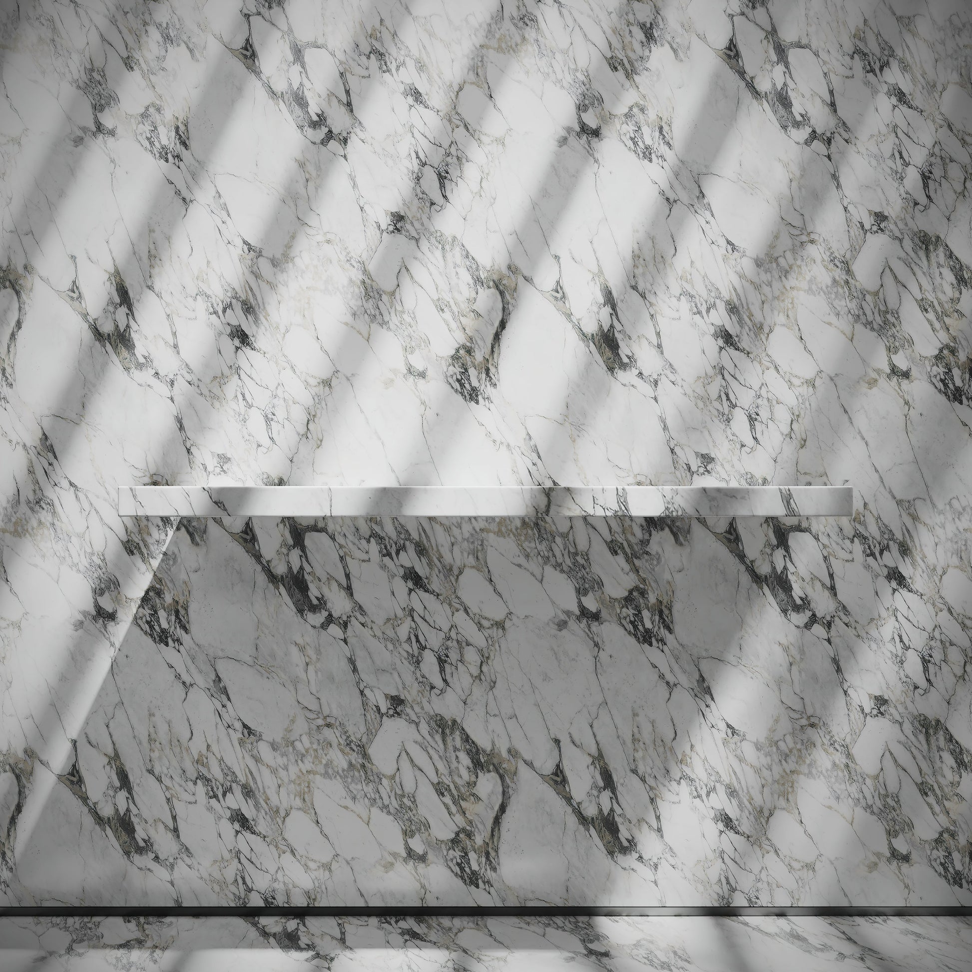 Levitare Arabescato Marble Ultra Thin Wall Mounted Basin 1200mm (Offset Waste)