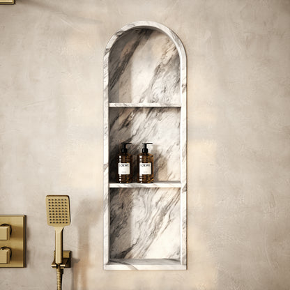 Arco Volakas Marble Arched Bathroom Shower Niche 300mm