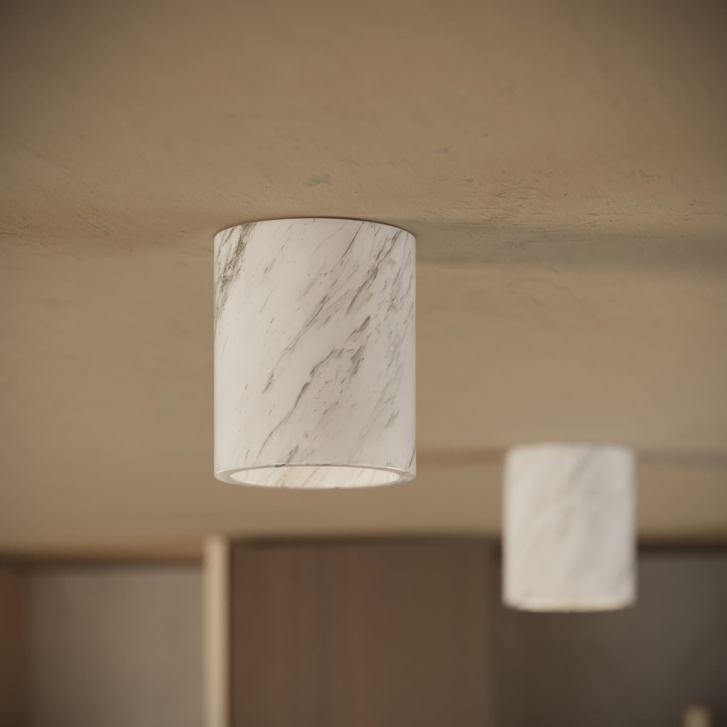 Aurelia Volakas Round Ceiling Light 100mm