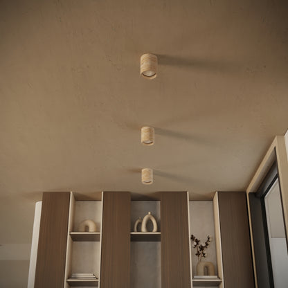 Aurelia Travertine Round Ceiling Light 100mm