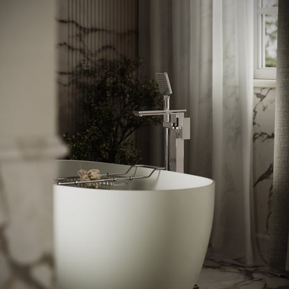 Baroque Chrome Floorstanding Bath Shower Mixer Tap