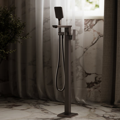 Baroque Deep Bronze Floorstanding Bath Shower Mixer Tap