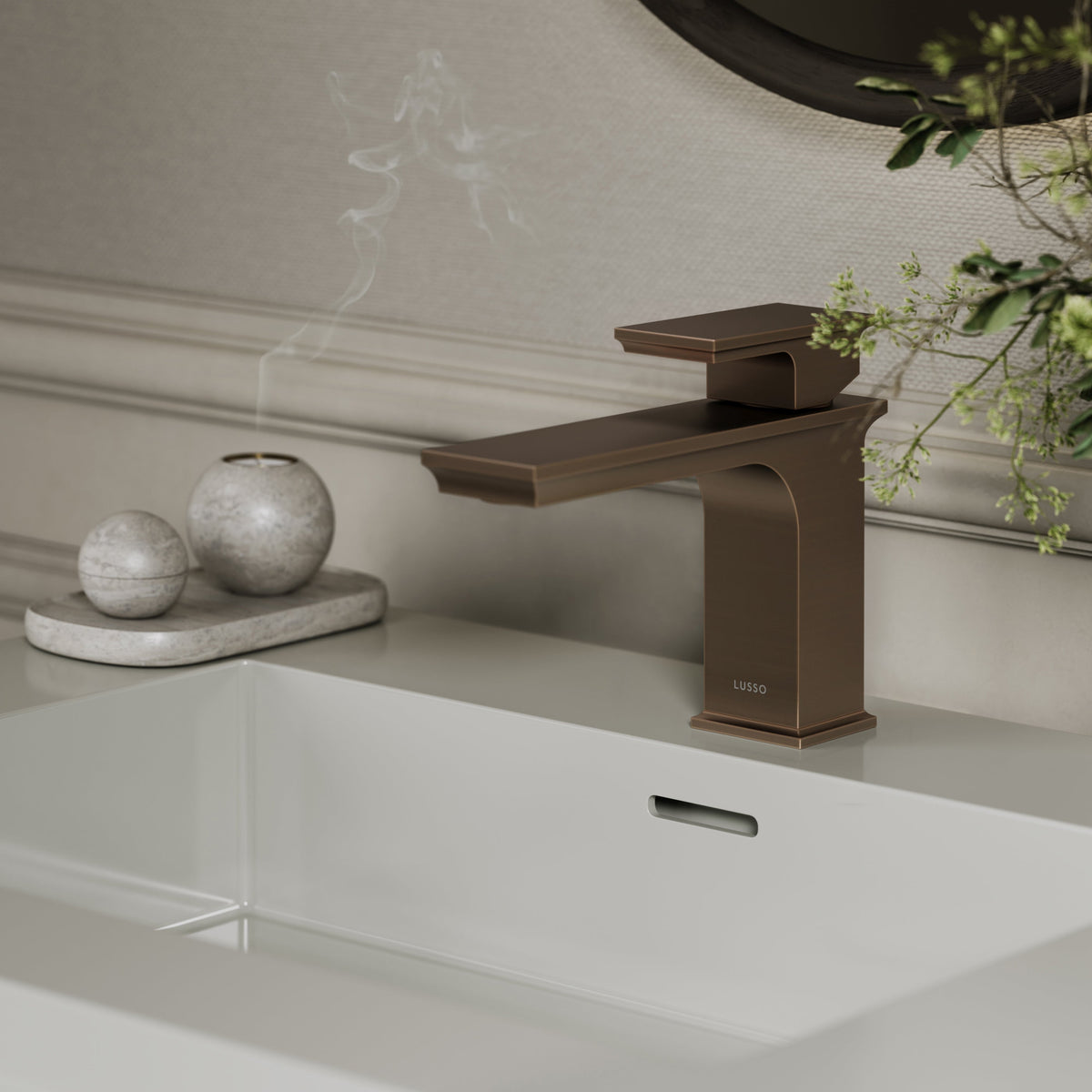 Baroque Brushed Bronze Monobloc Basin Mixer Tap