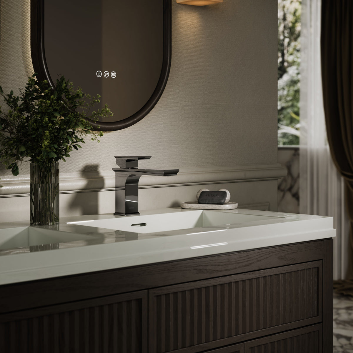Baroque Chrome Monobloc Basin Mixer Tap