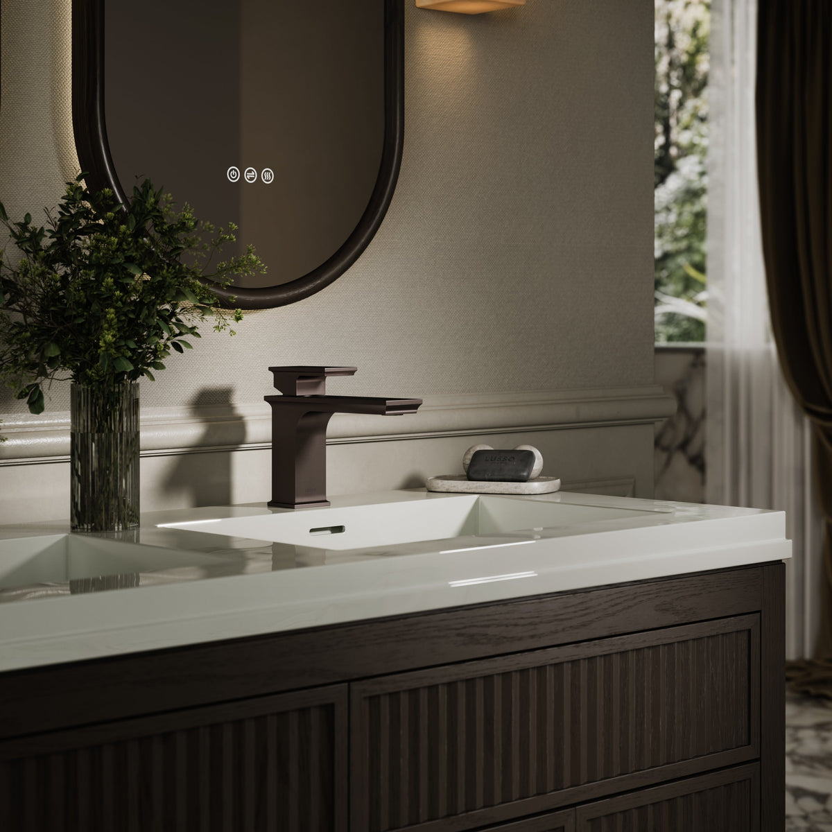 Baroque Deep Bronze Monobloc Basin Mixer Tap