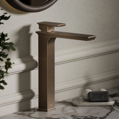 Baroque Brushed Bronze Monobloc Tall Basin Mixer Tap
